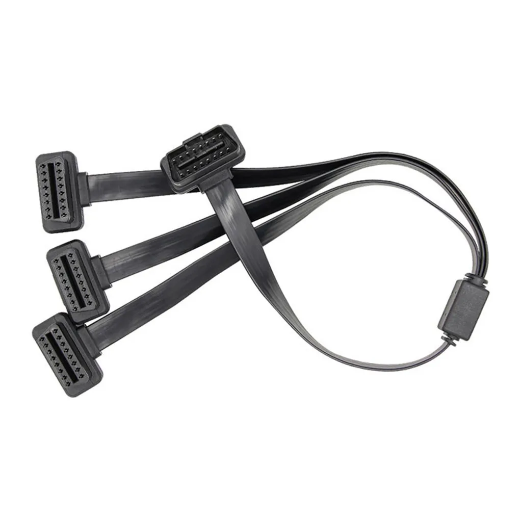 50 см 16 Pin OBD2 мужской и двойной женский сплиттер плоский тонкий Y разъем удлинитель костюм для OBD II порт Женский Y J1962 Ca