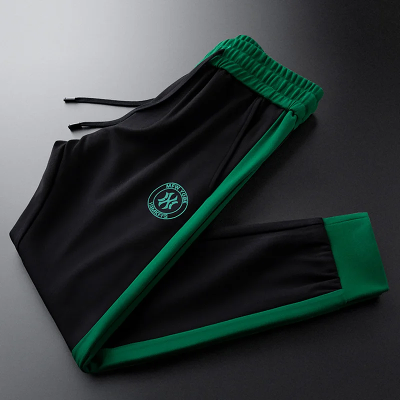 

Осенние спортивные мужские брюки для малышей приталенные модные повседневные брюки в Корейском стиле мужские эластичные брюки для ног популярных цветов gua