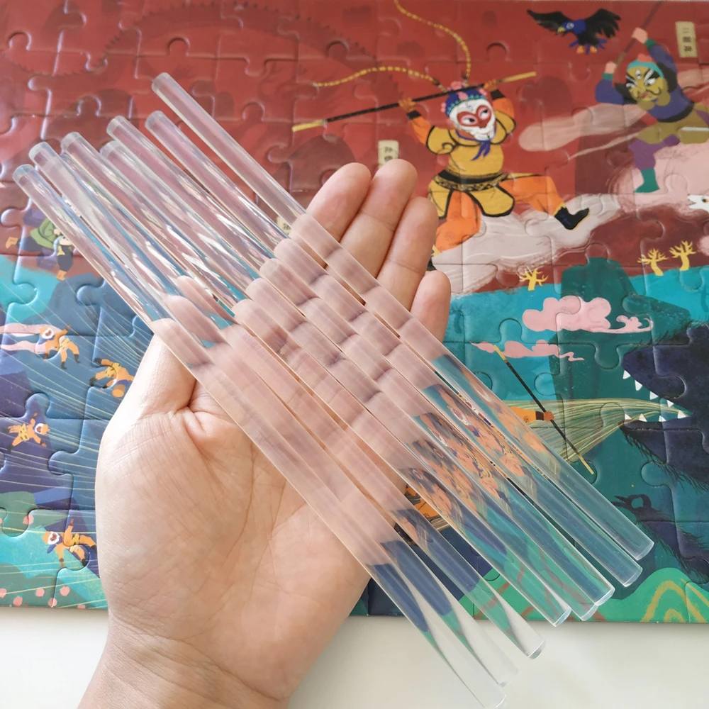 20 Pz 7X200Mm Aurora Trasparente Hot Melt Colla Stick Sirena Lacrime Striscia Adesiva Ad Alta Trasparenza Per Pistola Colla