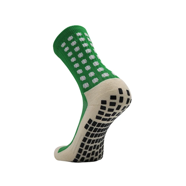 New Sports Anti Slip Soccer Socks Cotton Football Men Socks Calcetines (The Same Type As The Trusox) Military green