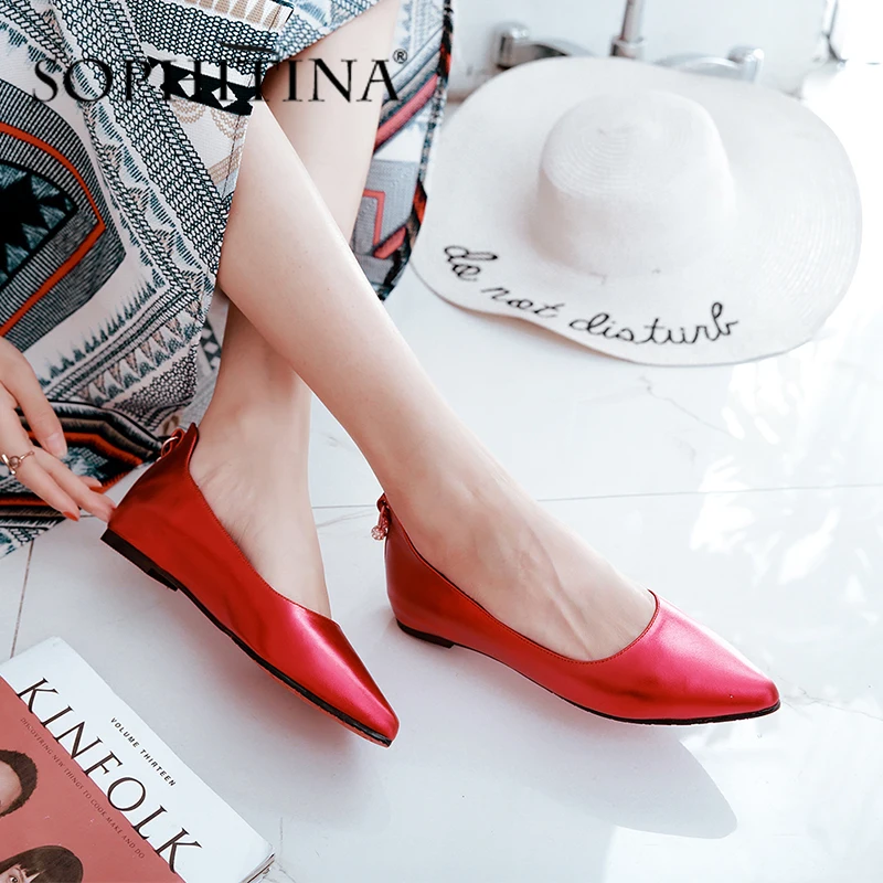 Женские туфли на плоской подошве SOPHITINA элегантные удобные пикантные модные с