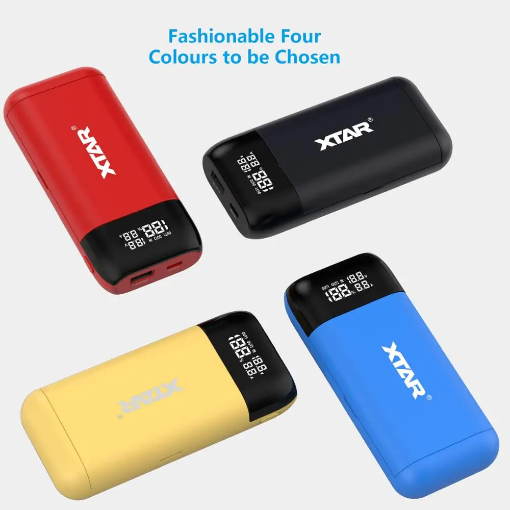 XTAR Мощность банк Зарядное устройство PB2S QC3.0 Тип-C вход новейший микро-usb адаптер USB Зарядное устройство 18700 20700 21700 18650 Батарея ЖК-дисплей быстрое зарядное устройство