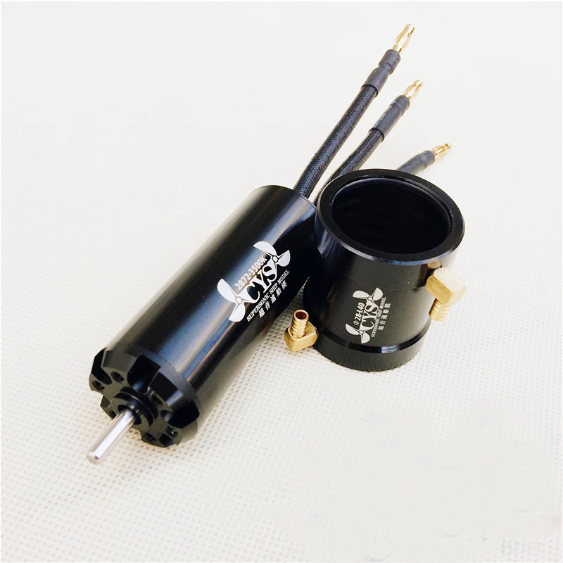 

4 Pole Strong Magnet 2872 Brushless Motor with 4mm Banana Plug 3650KV Water Cooling Jacket for DIY Violent Boat Car Model MONO1