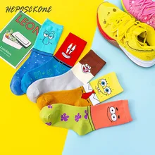 Креативные носки с персонажами из мультфильмов, мужские и женские повседневные забавные носки, унисекс, Harajuku, креативные носки для скейтборда в стиле хип-хоп, подарочные носки