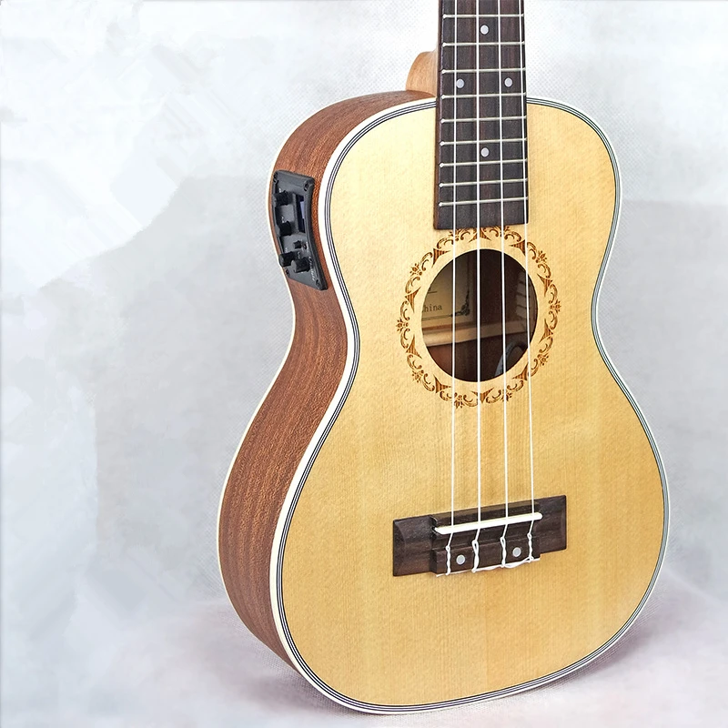 SevenAngel 26 Inch Tenor Electric Ukulele Top Spruce Body Mahogany Ukelele 4 Strings Mini Guitar with Pickup EQ ABS Adging | Спорт и