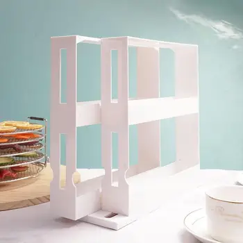 

Multi-function Storage Rack Double Layer Kitchen Storage Rack Organizer Can Be Pull Out Rotate Save Space Adjustable Storages