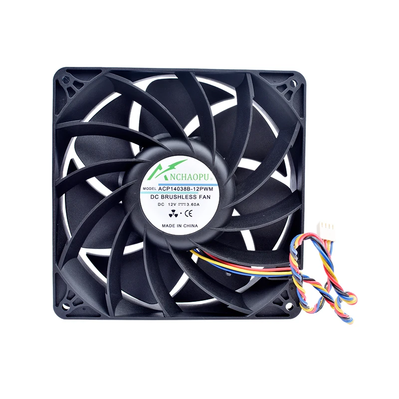 Ventilador de Alta Velocidade para Chassi Linhas Pwm Acp14038b12pwm 140x140x38 mm 14cm 140 mm dc 12v 3.60a Controle de Velocidade - Imagem 6