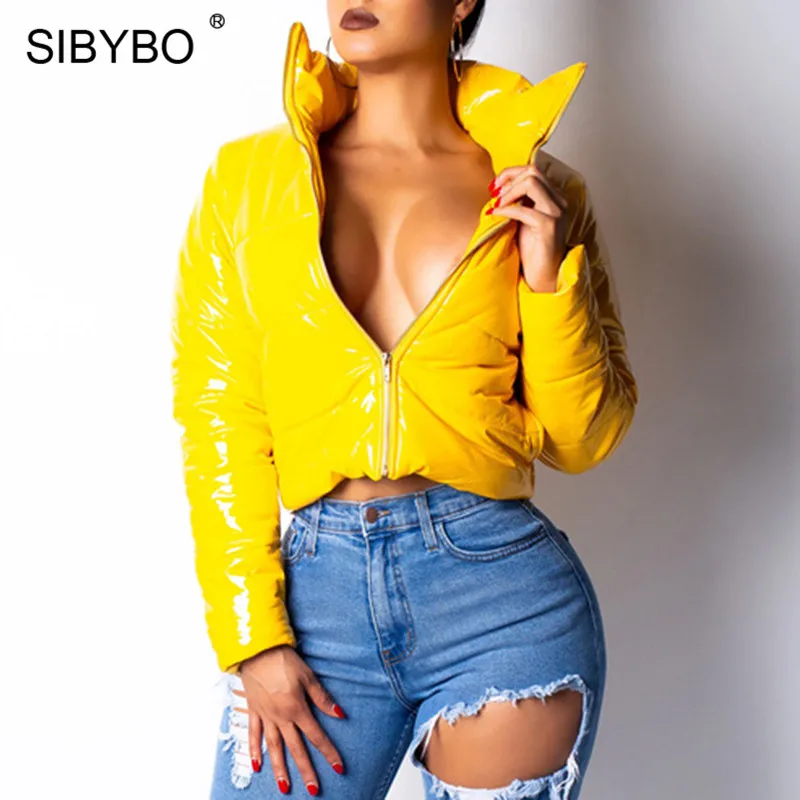 Женские облегающие пальто и куртки Sibybo повседневная плотная куртка из