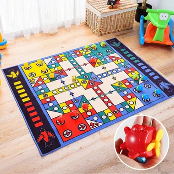 

Baby Game Mat 100X130CM Flying Chess Game Mat Including Dice Children Play Mats Anti-skid Machine Washable Mat