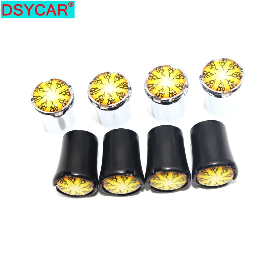

DSYCAR 4Pcs/Set Car Styling Zinc Alloy Car Tire Valve Caps Wheel Tires Tire Stem Air Cap Airtight Covers