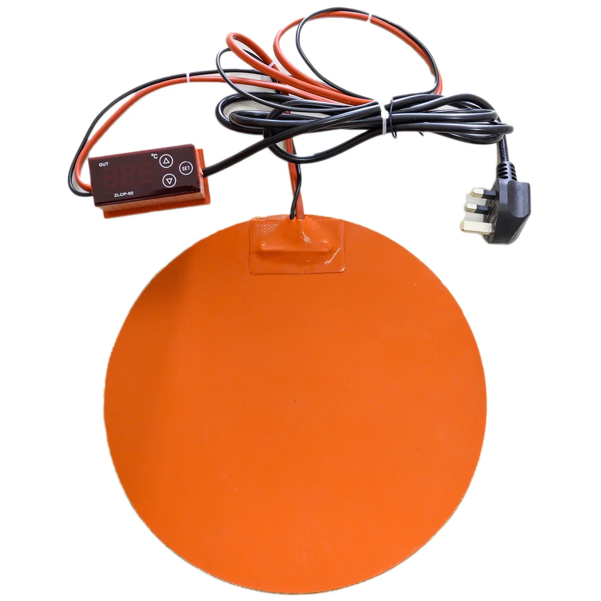 

Dia 350mm 800W Round Circular Silicone Heater w/ Temperature Controller+Plug For Delta Style 3D Printer HeatBed Heating Pad