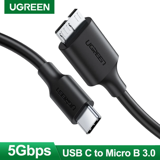 Ugreen-Cable conector USB tipo C a Micro B 3,0 para HDD, SSD