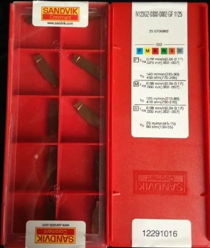 10 шт. карбидные вставки N123G2-0300-0002-GF1125