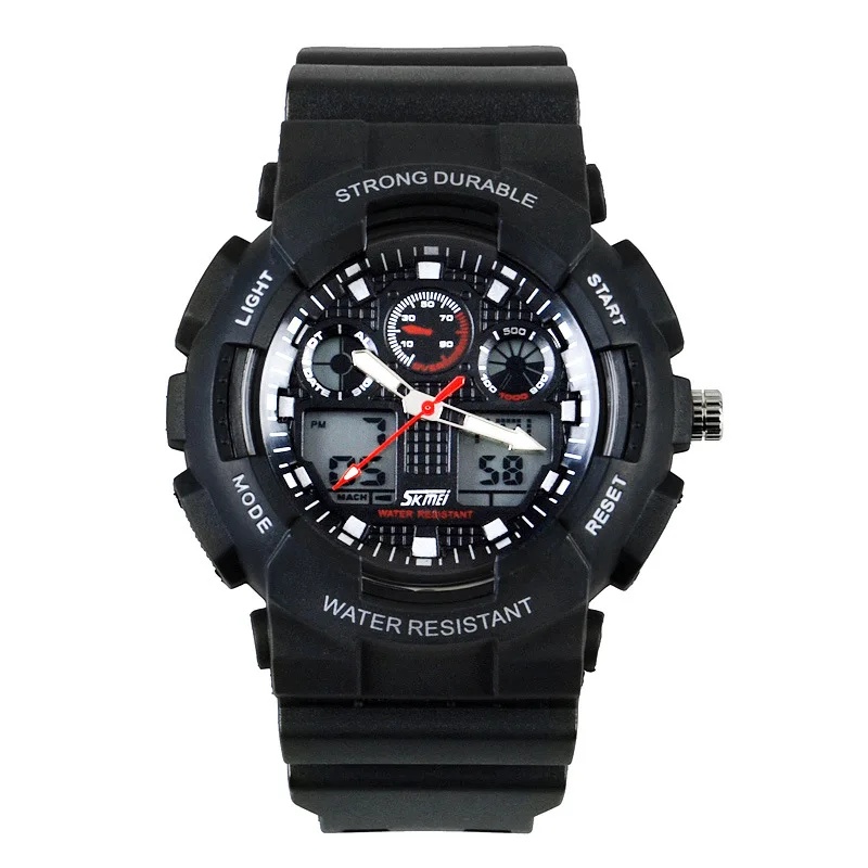 

Skmei 0909 Waterproof Watch Multi-functional Sports Dual Display Watches Night Light Outdoor Mountain Climbing