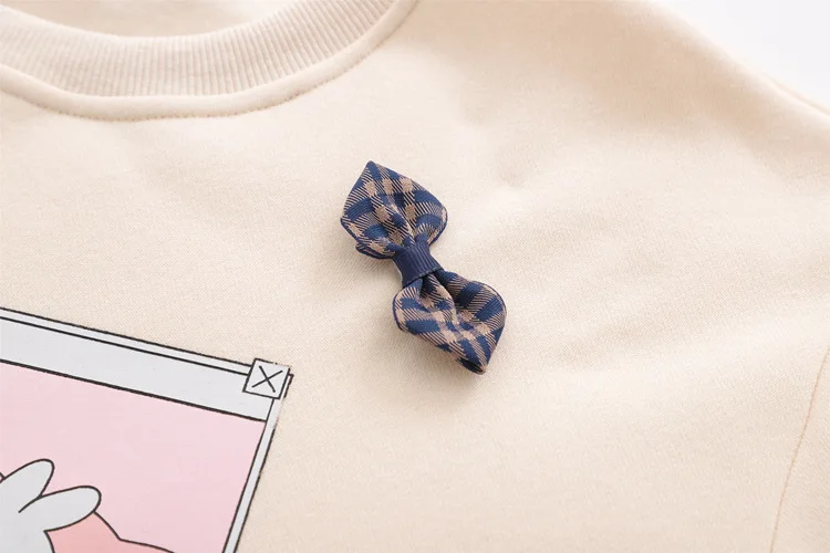 Новые осенние милые флисовые свитшоты Kawaii, женские повседневные теплые толстовки с принтом кролика, свободные топы для студентов