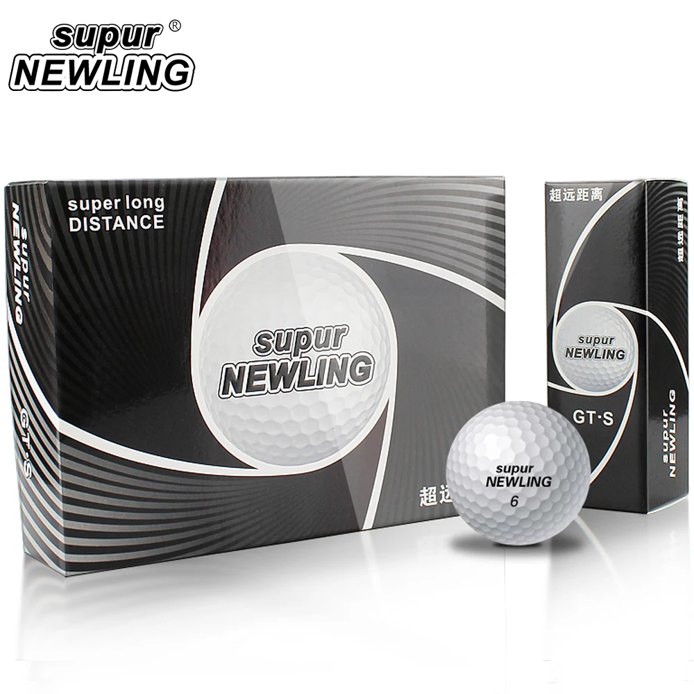 Supur Newling Golf Ball 3 слоя Supur Long Distance мяч для игры в гольф набор из 12 мячей