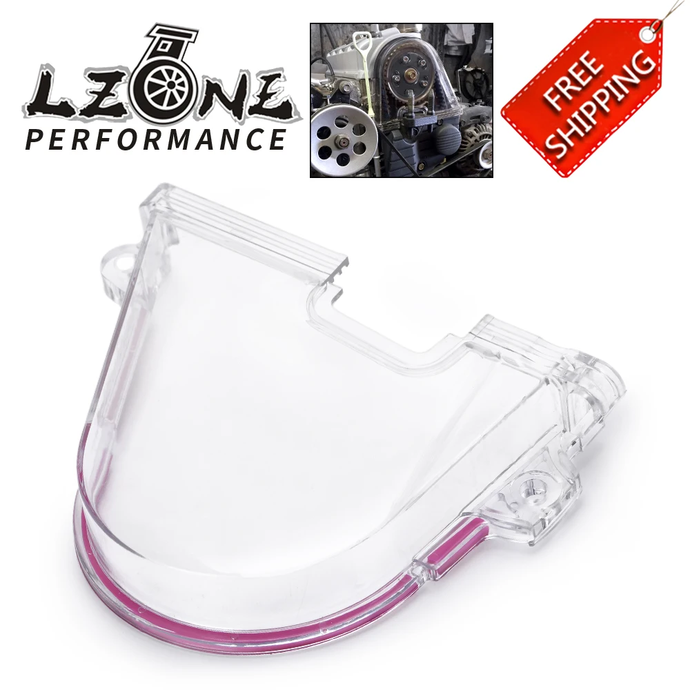 - CLEAR CAM GEAR COVER TIMING BELT COVER TURBO CAM PULLEY WITH PQY STICKER FOR HONDA 96-00 EK JR6337