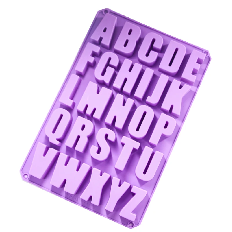 Large Numbers Letters Silicone Soap Mold 3D Fondant Mold Cakes DecoTools DIY Kitchen English letter aromatherapy plaster mould