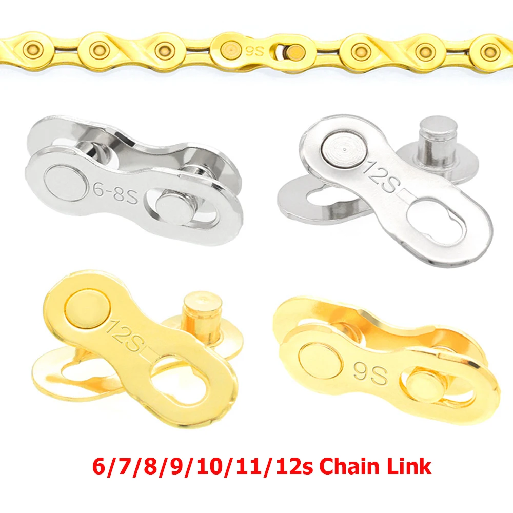 

6/7/8/9/10/11/12 Speed Bicycle Chain Connector Lock Quick Link Road Bike Magic Buckle Master Bicycle Joint Cycling Parts Gold