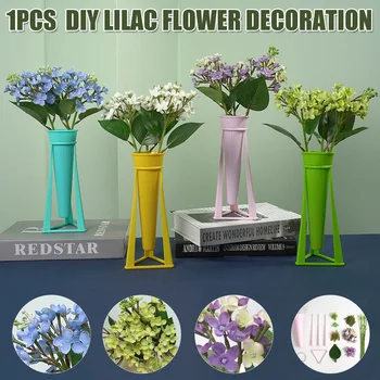 

DIY Handmade Flowers Set Lifelike Lilac Flower Arrangements for Home Office Decor HG99