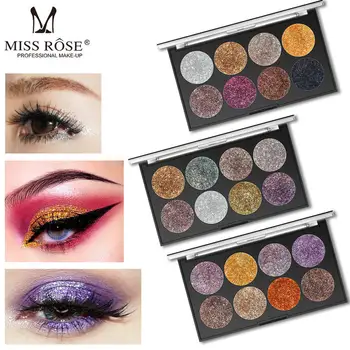 

Miss Rose Shimmer Glitter Eyeshadow Powder Contour Palette Pigment Eyes Makeup