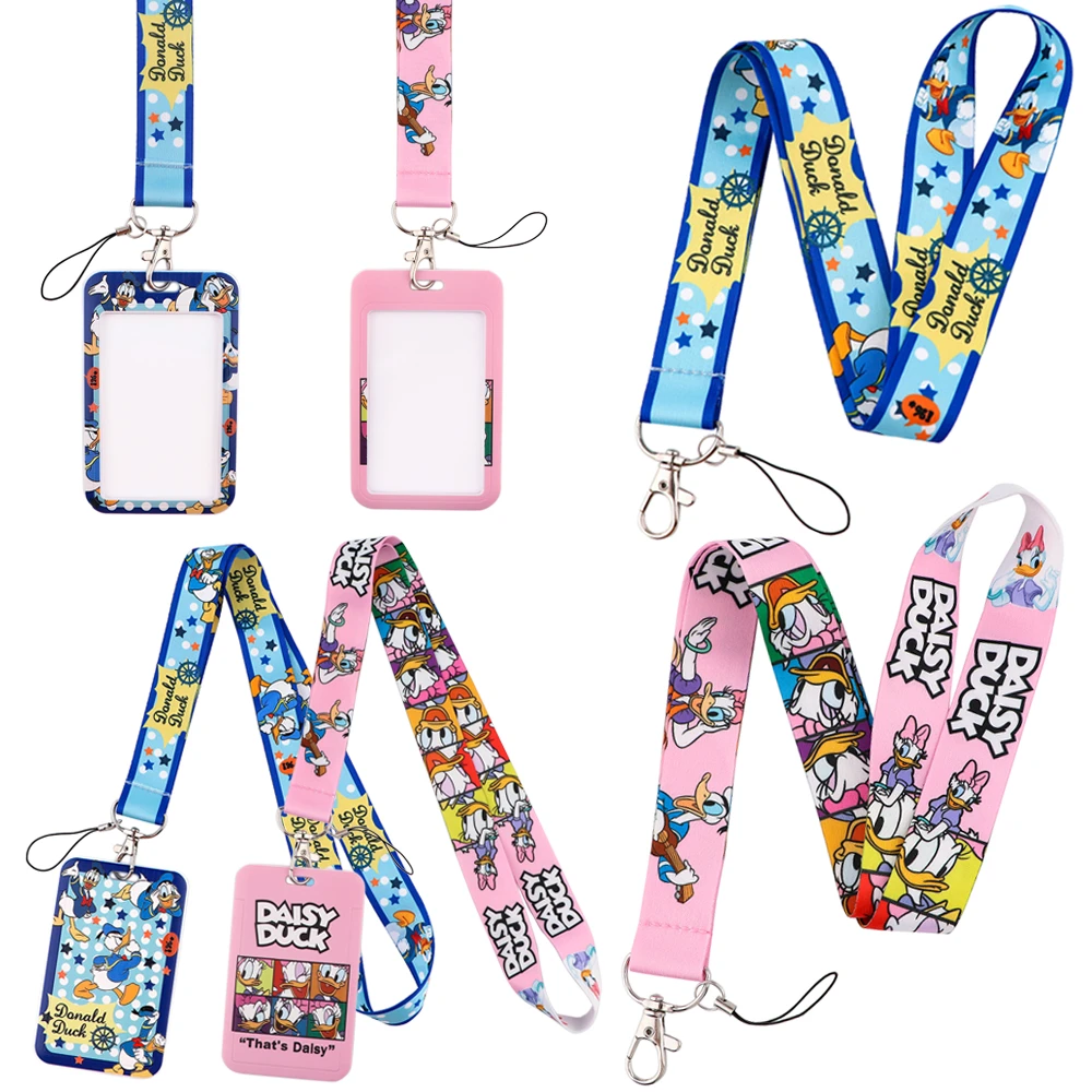Mickey Minnie Doland Daisy Neck Strap Holder Phone Card Keyring Lanyard Badge