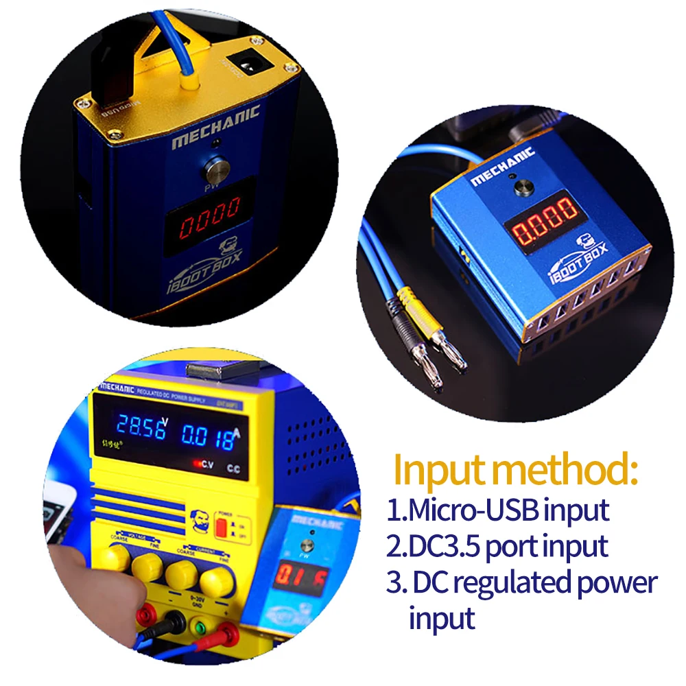 Механик iBoot коробка телефон ремонт силовая линия 5 v-28 v 6-портовое USB 4 цифровой светодиодный Питание от аккумулятора Apple Android телефон power тестовая линейка