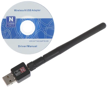 

150M 2.0 USB Wireless WIFI NETWORK Card MT7601 With Rotatable Antenna 802.11n LAN Adapter And Retail Package For PC