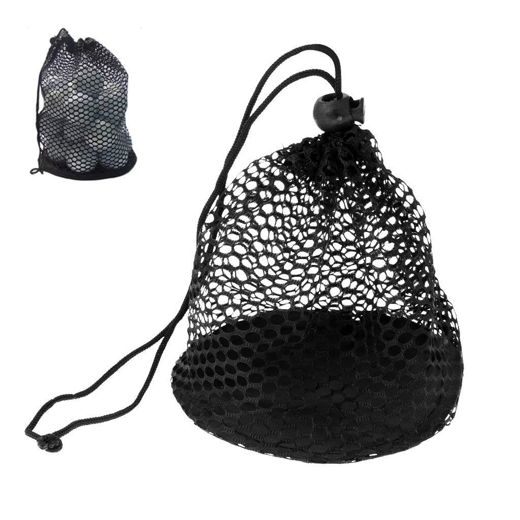 3 Pieces Durable Nylon Mesh Net Bag Carry Bag Golf Ball Mesh Net Pouch Carrying Holder for Golf Ball Tennis Ball