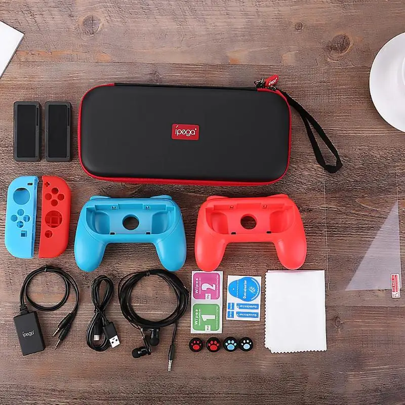 IPega PG-9182 18 в 1 Joy-con игровая сумка для визитных карточек ручка крышка 3D коромысла крышка w/наушники подходят для переключателя NAND