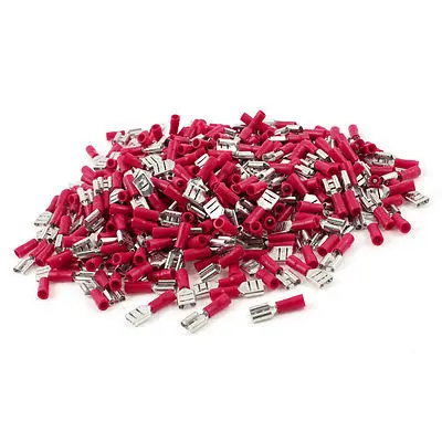 

1000 Pcs FDD1-250 Red Insulated Female Spade Terminal for AWG 22-16 Wire