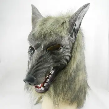 

Kuulee Emorefun Toys Halloween Funny Mask,Super Adorable Wolf Head Mask Latex Animal CostumeHalloween Party Costume Toys