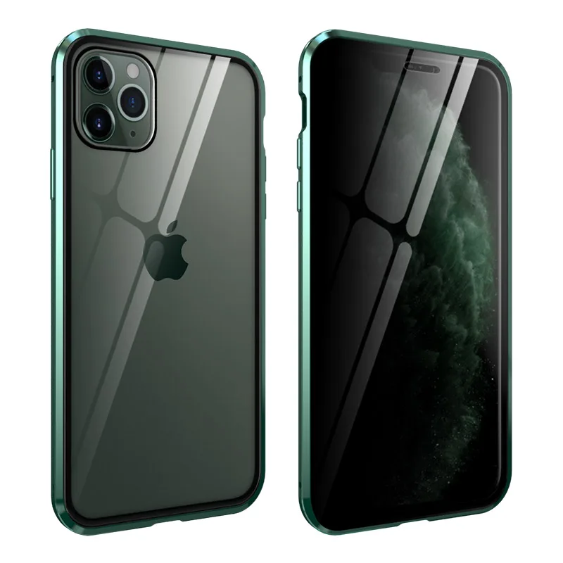 Магнитный металлический чехол для iPhone 11 Pro Max с поворотом на 360 градусов