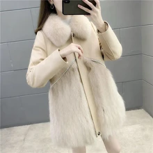 

Plus Size Women'S Fur Coat Women'S Winter 2021 New Leather Lamb-Like Wool Plus Velvet Thick Leather Jacket