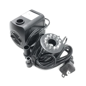 

Low Noise Aquarium Electric Adjustable Fish Tank Controller Submersible Water Pump Garden 800L/H Mini With LED Light Outdoor