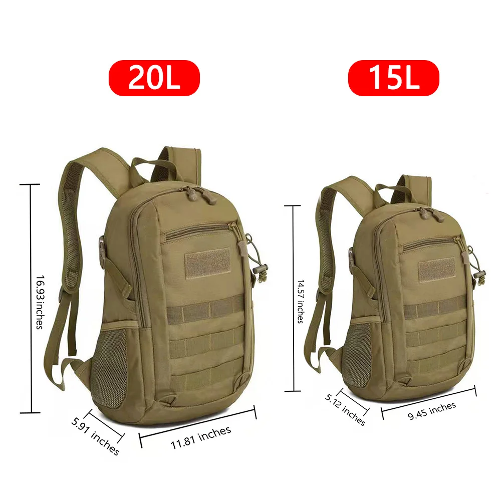 Outdoor Tactical Backpack Military Rucksacks Men 15L 20L Waterproof Sport Travel Backpacks Camping Mochila Fishing Hunting Bags