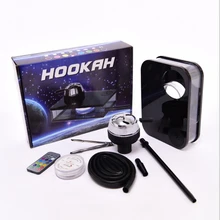 Современный акриловый кальян набор наргиле кальян со светодиодный светильник держатель угля со шлангом контейнер для воды аксессуары для трубок