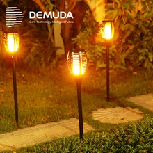 Декоративный светильник с пламенем, водонепроницаемый IP65 Светодиодный светильник для сада на солнечной батарее, мягкий светильник для сада, дизайн с пламенем для танцев, для активного отдыха