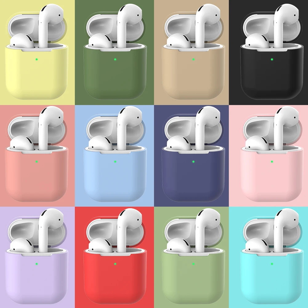 

TPU Soft Silicone Case For Apple Airpods 2 Accessories Protector Cover Ultra Thin Shockproof Earphone Stand For Air Pods 2nd