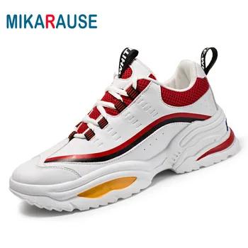 

Mikarasue New Dad Shoes Men Chunky Sneakers Man Leather Mesh Patchwork Casual Shoes Comfortable Leisure Shoes Zapatillas Hombre