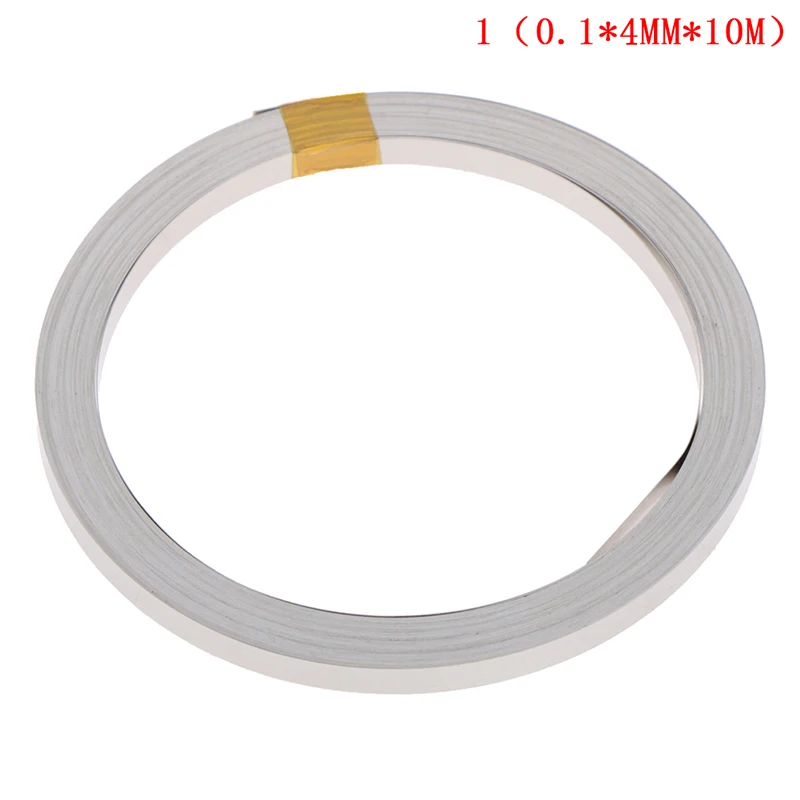 Placa de níquel de 10M, 4mm x 0,1mm, cinta de tira de níquel para soldadura por puntos de batería Li 18650 26650