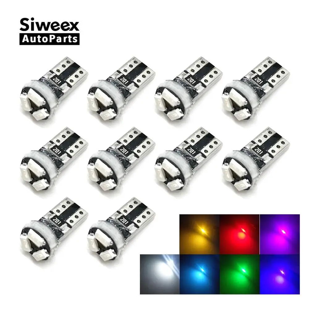 10 шт. T5 3014 3 SMD автомобиль клин Светодиодный лампа для приборной панели CANBUS Error Free