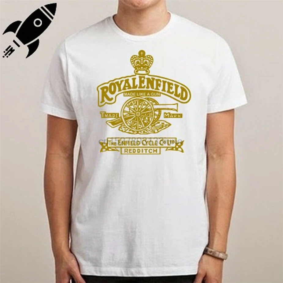 Royal Enfield Classic Motorcycle Logo Mens White T-Shirt Size S M L Xl 2Xl 3Xl Gift Funny Tee Shirt |