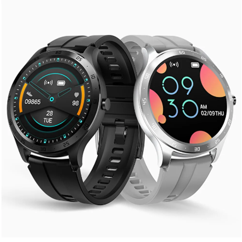 

New smart watch full touch round screen ladies bracelet heart rate detector message reminder pedometer bracelet for Android IOS