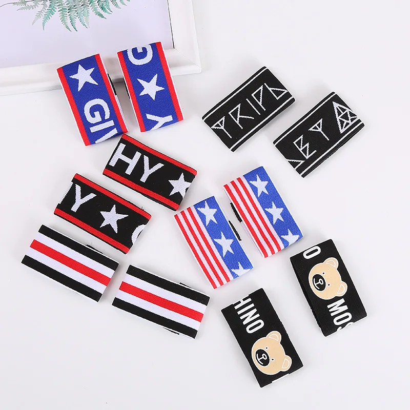 College Style School Games Performance Wrist Strap Children Cool Lettered Elasticity Narrow-Bracer Hip Hop Accessories