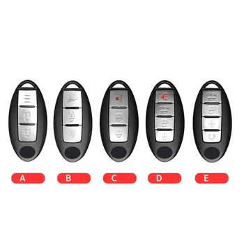 Cover Telecomando/chiave per Nissan Qashqai J10 J11 Tiida XTrail T31 T32 Juke Altima Pathfinder prende i colpi per Infiniti - Nuovo TPU Car Key Case Cover Shell Fob per Nissan Qashqai J10 J11 Tiida XTrail