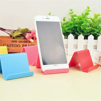 

Plastic Phone Holder Fixed Holder Candy Color Kitchen Organizer Mini Portable Business Card Holder Mobile Phone Stand Household
