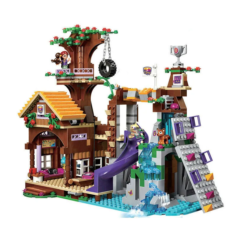 Совместимость с logoingly друзья Приключения лагерь Tree House 41122 Emma Mia Рисунок модель
