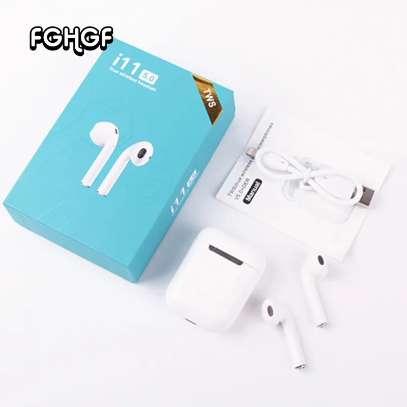 

I11 TWS Bluetooth Earphones 5.0 Wireless Touch Control Earbuds Headset I11With Mic for IPhone X 7 8 Samsung S6 S8 Xiaomi Huawei