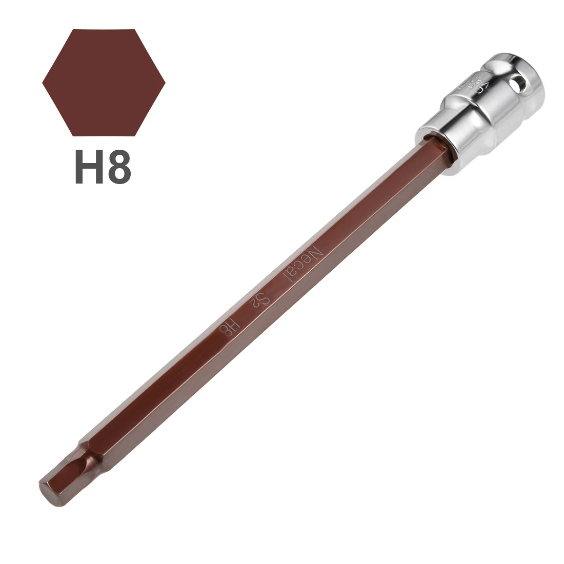 uxcell 1/2-Inch Drive Extra Long Hex Bit Socket Wrench S2 Steel 200/300mm Length H4/5/6/8/10/12 to Household Maintenance